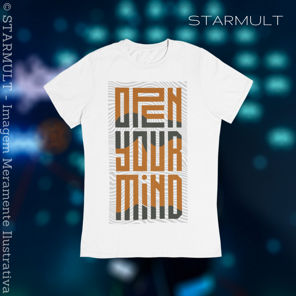 Nome do produto: CAMISETA - OPEN YOUR MIND (ORANGE) STARMULT