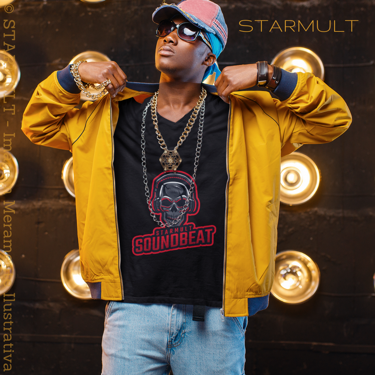 Nome do produto: CAMISETA - SOUNDBEAT (RED SKULL) STARMULT