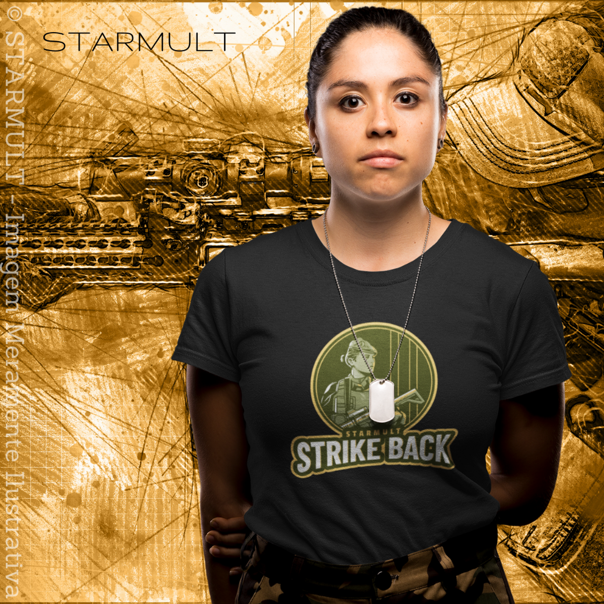 Nome do produto: CAMISETA - ARMY GIRL STARMULT