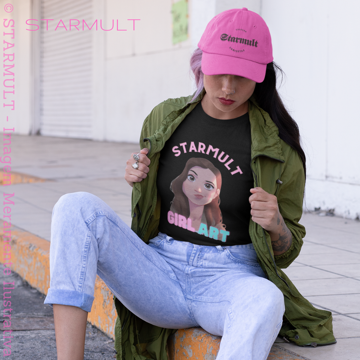 Nome do produto: CAMISETA - GIRL ART (POUT) STARMULT