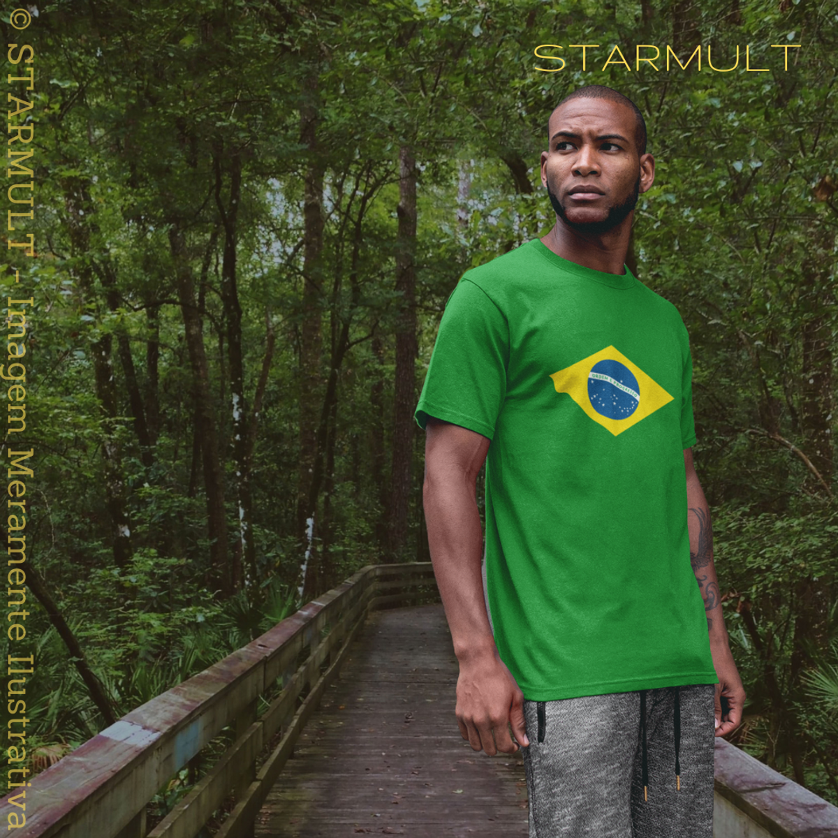 Nome do produto: CAMISETA - BRASIL STARMULT