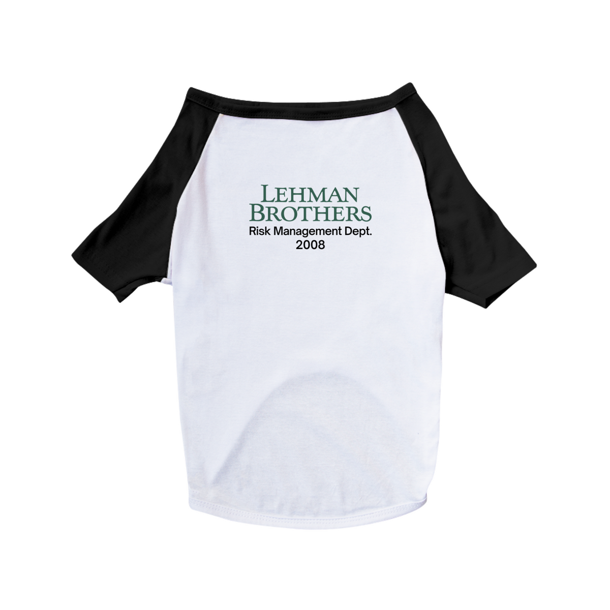 Nome do produto: Camiseta Pet Dog Lehman Brothers: risk dept. 2008