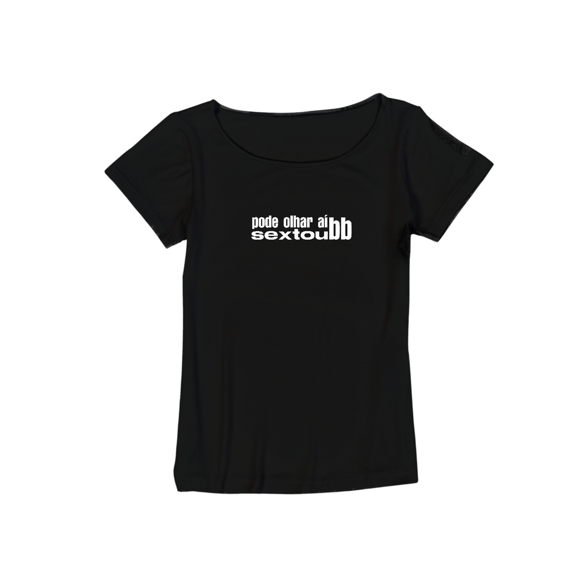 Nome do produto: Camiseta Viscolycra Feminina - Pode Olhar ai BB