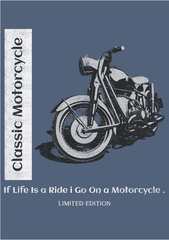 POSTER TAMANHO A 2  CLASSIC MOTORCYCLE