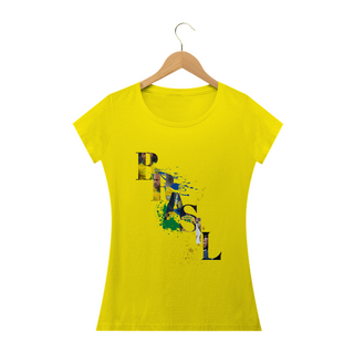 Nome do produtoT-Shirt Baby Look BRASIL Manchas