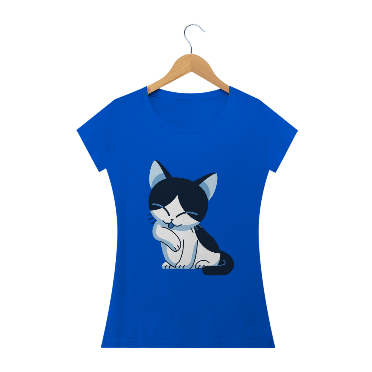 Nome do produto: Camiseta Baby Long Lingua de Gato