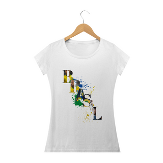 Nome do produtoT-Shirt Baby Look BRASIL Manchas