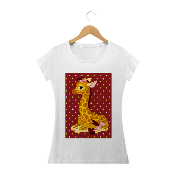 Camiseta Baby Long Girafa de Bolinhas