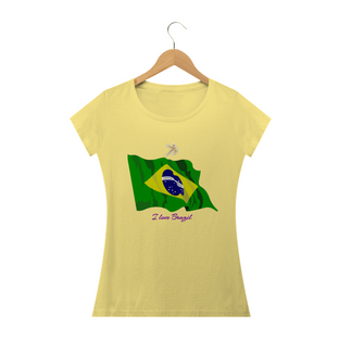 Nome do produtoCamiseta I love Brazil Modelo Baby Long Estonada - GK 22