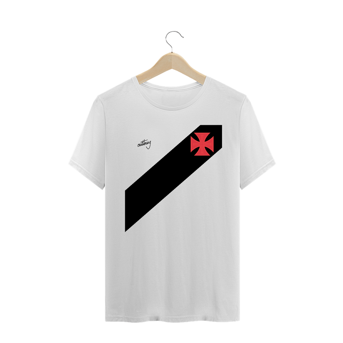 Nome do produto: Camisa Vasco Branca Faixa Diagonal