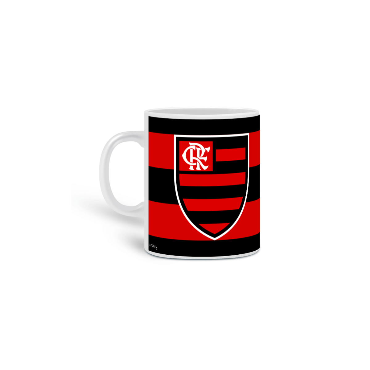 Nome do produto: Caneca Flamengo Listrada Escudos