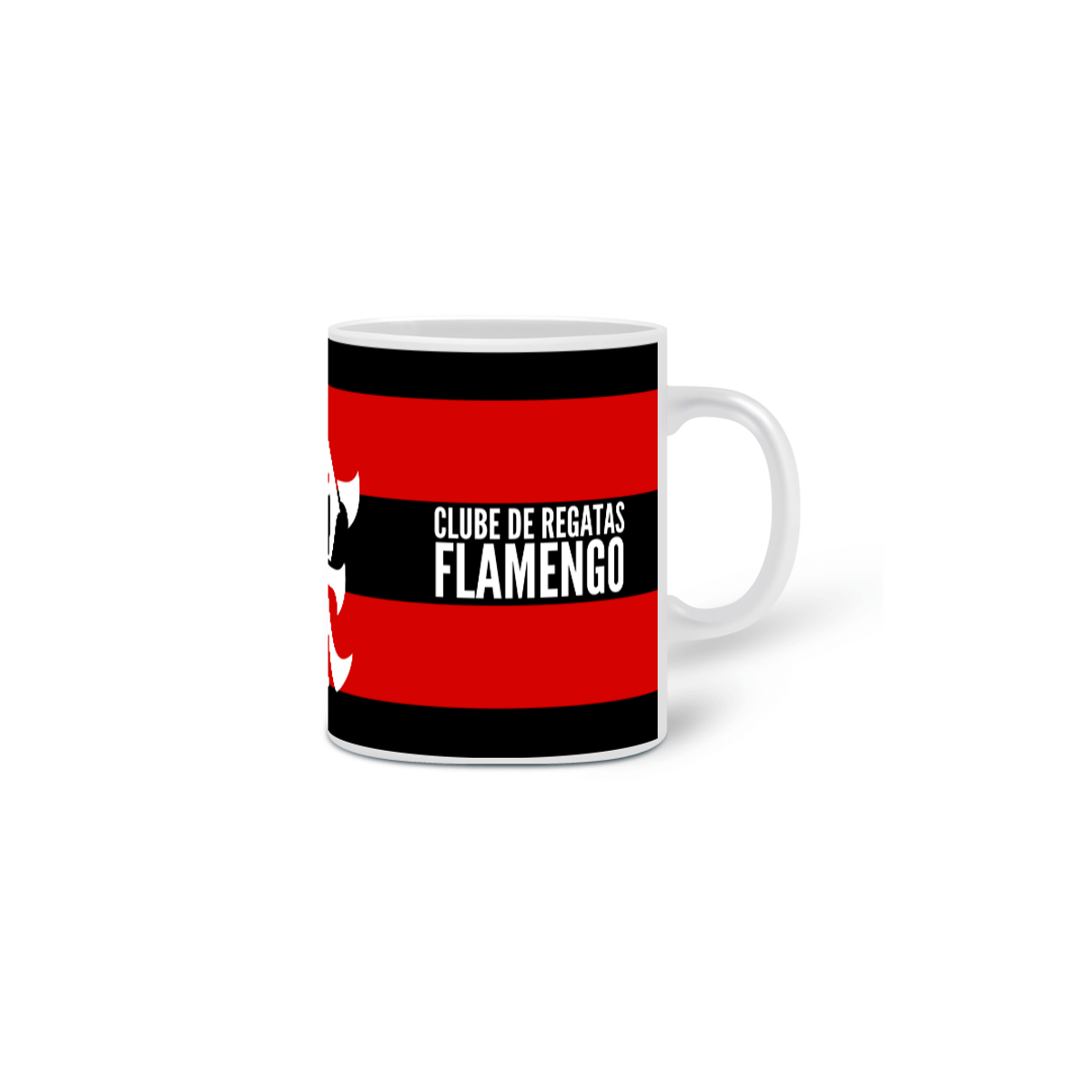 Nome do produto: Caneca Listrada Clube de Regatas Flamengo