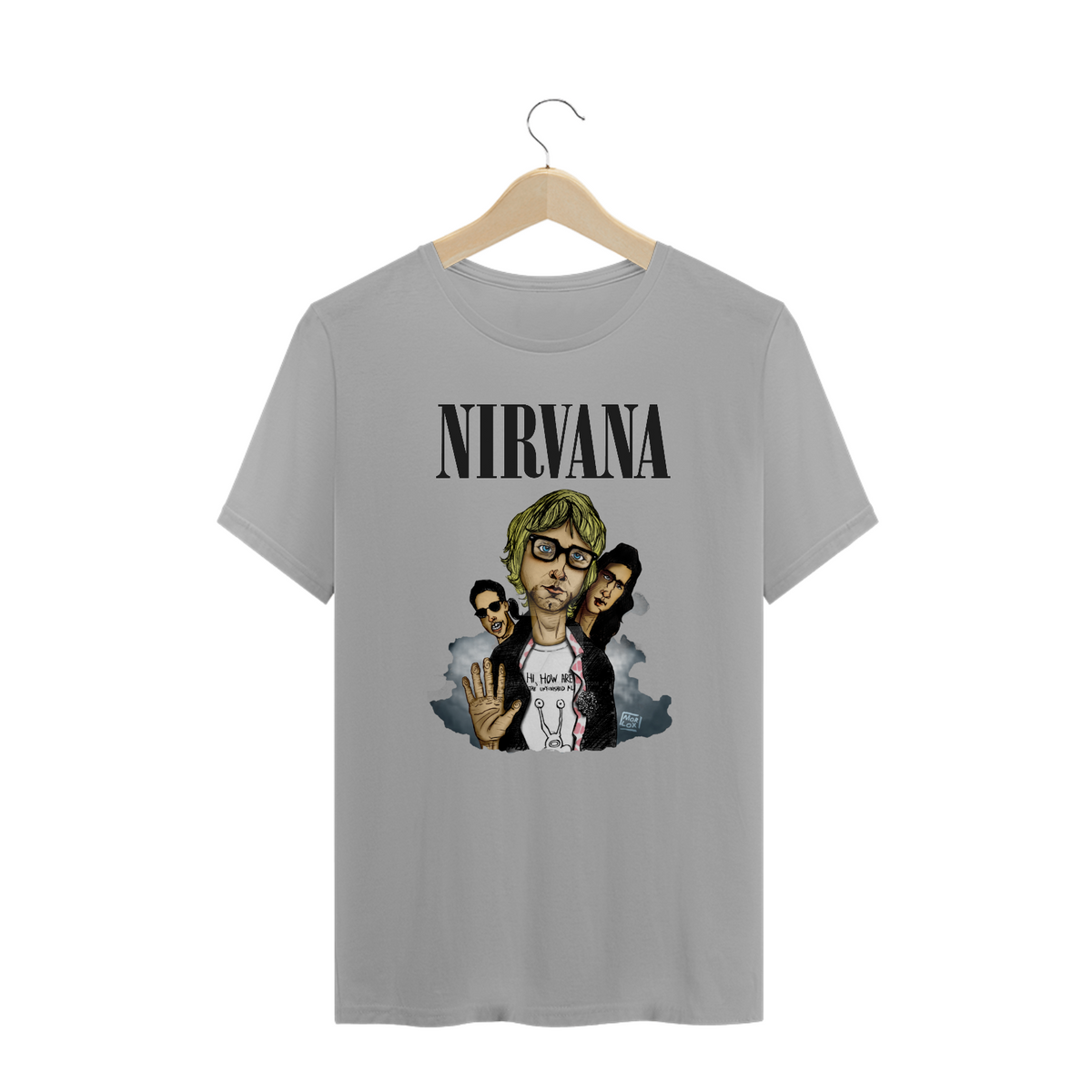 Nome do produto: Bandas - Camisa Nirvana - Caricaturas
