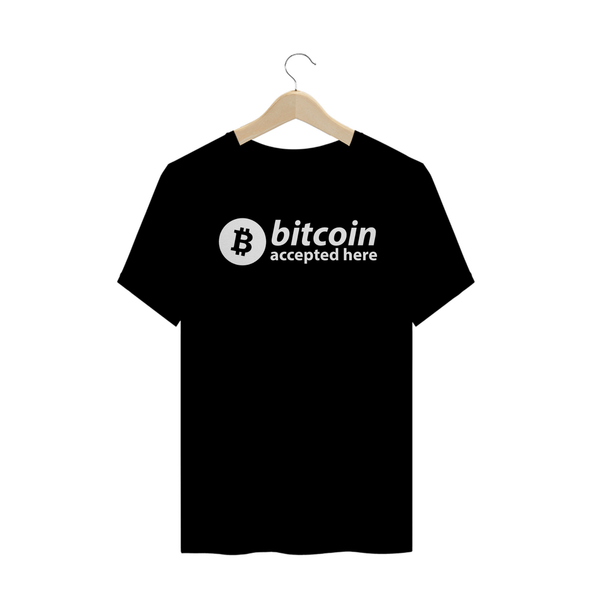 Nome do produto: Criptos - Camisa Bitcoin Accepted Here