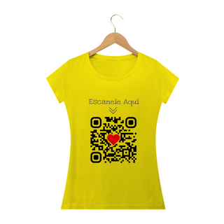 Nome do produtoCamiseta QR Code Eu te Amo Feminino