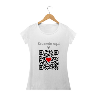 Nome do produtoCamiseta QR Code Eu te Amo Feminino