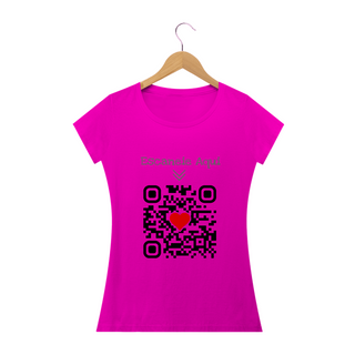 Nome do produtoCamiseta QR Code Eu te Amo Feminino