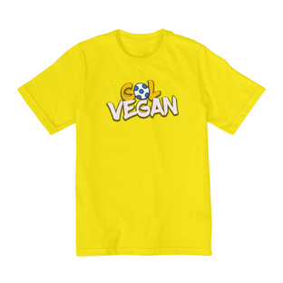 Nome do produtoCamiseta Gol vegan. Tam: 2, 4, 6 e 8.