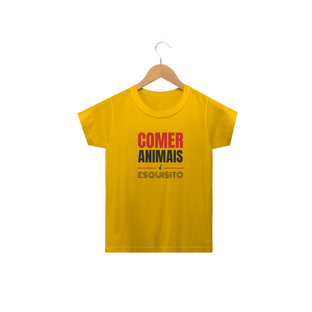 Nome do produtoCamiseta Comer animais é esquisito. Tam: 2 ao 14.