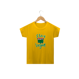 Nome do produtoCamiseta Stay vegan. Tam: 2 ao 14.