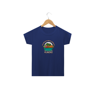 Nome do produtoCamiseta Sou feliz comendo apenas plantas. Tam:  2 a 14