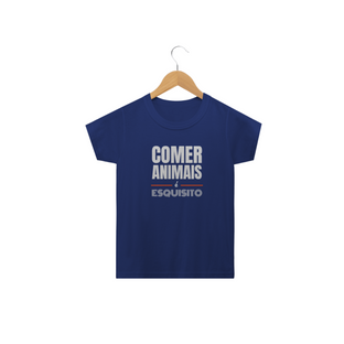 Nome do produtoCamiseta Comer animais é esquisito. Tam: 2 ao 14.