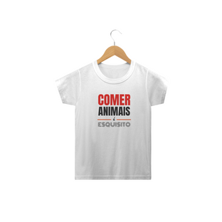 Nome do produtoCamiseta Comer animais é esquisito. Tam: 2 ao 14.