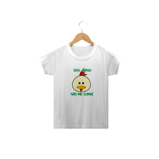 Nome do produtoCamiseta Não me coma - franguinho. Tam: 2 ao 14.