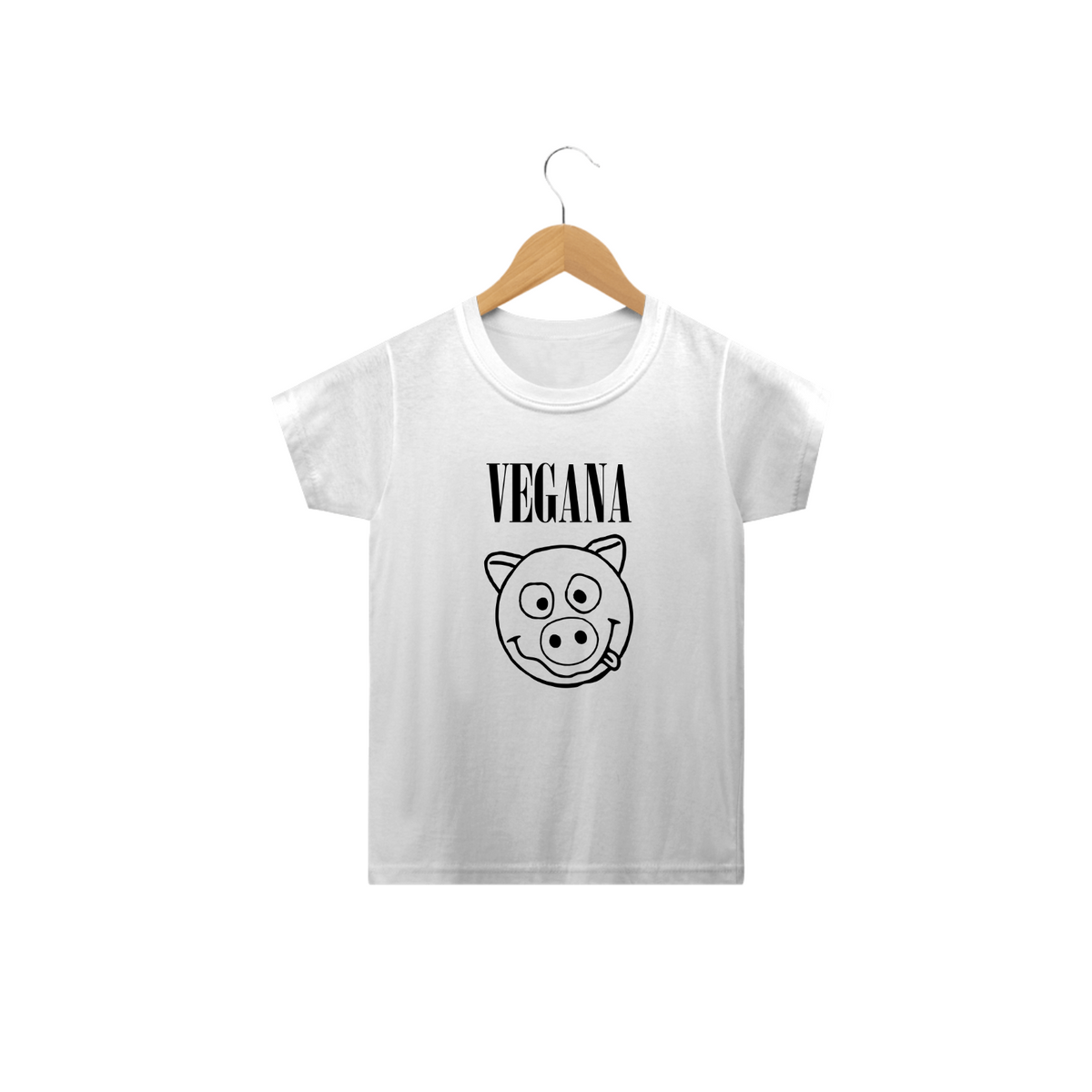 Nome do produtoCamiseta VEGANA. Tam:  2 a 14.