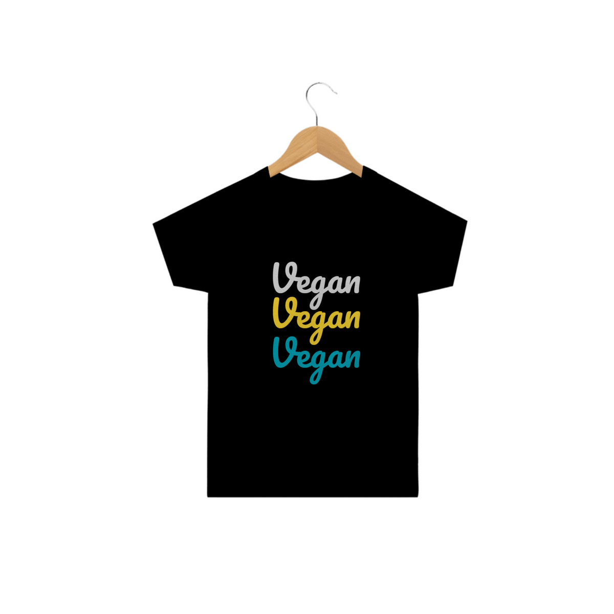 Nome do produtoCamiseta Vegan Vegan Vegan. Tam: 2 ao 14.