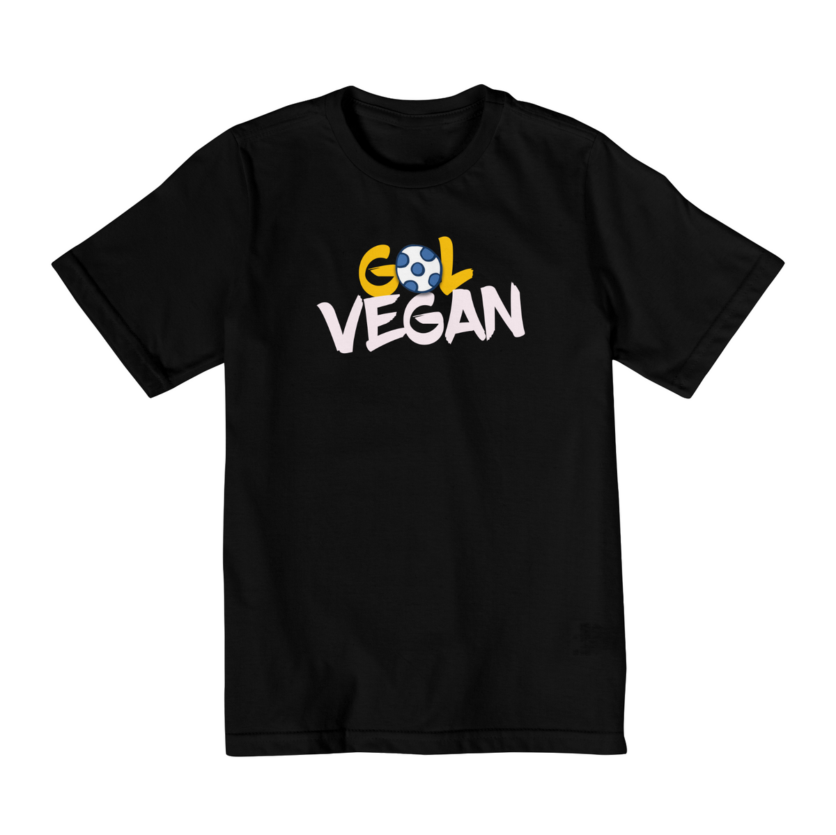 Nome do produtoCamiseta Gol vegan. Tam: 2, 4, 6 e 8.