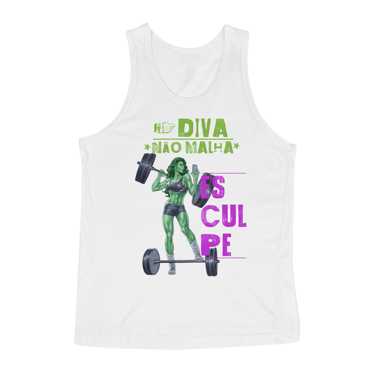 Nome do produto: CAMISETA REGATA MAROMBA DIVAS MULHER-HULK