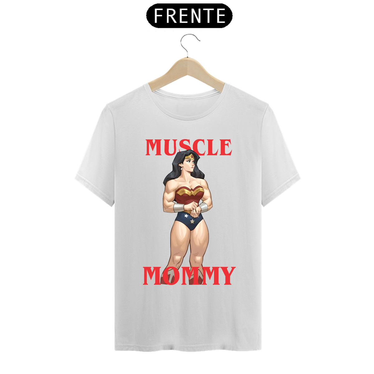 Nome do produto: CAMISETA MAROMBA MULHER MARAVILHA MUSCLE MOMMY