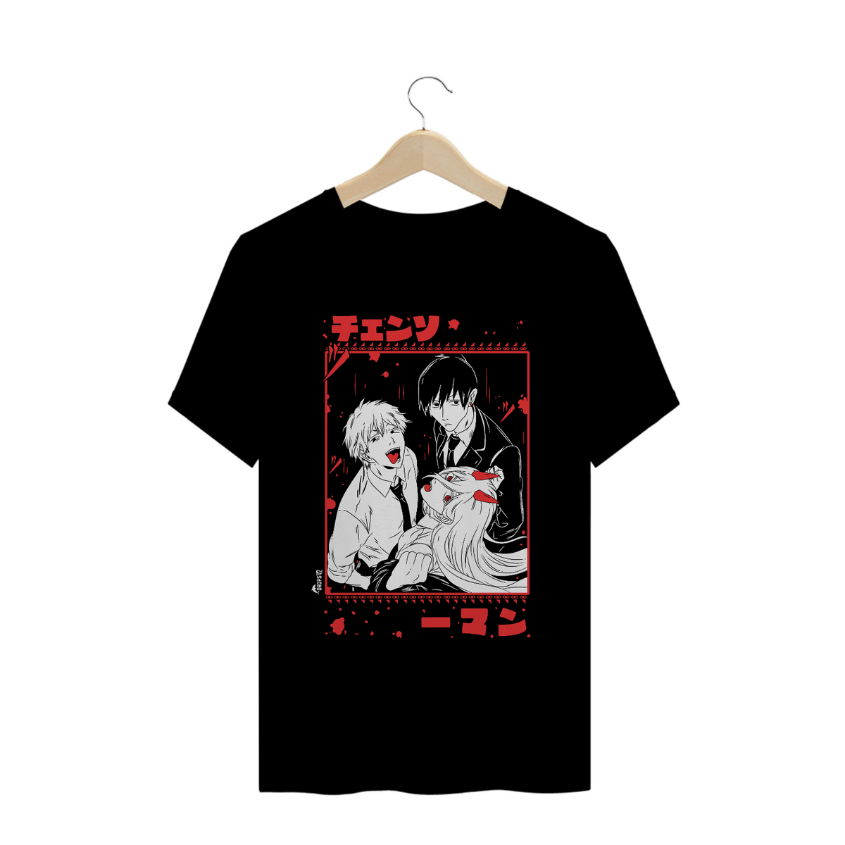 Nome do produto: CAMISETA CHAINSAW MAN A TURMA