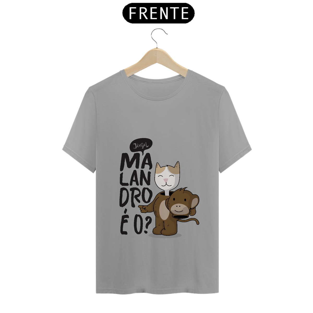 Nome do produto: T-SHIRT Malando é o? (escuro)