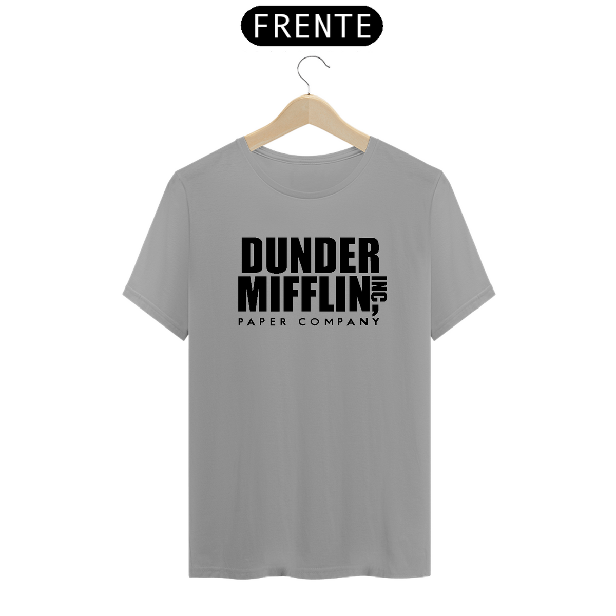 Nome do produto: camiseta dunder mifflin - cinza