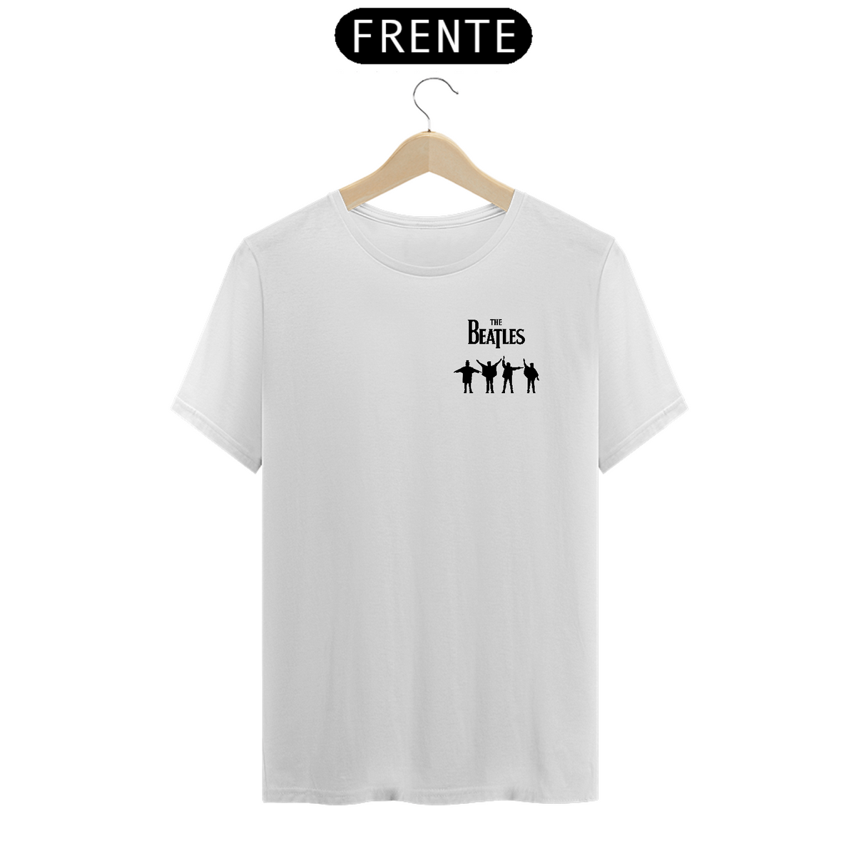 Nome do produto: camiseta beatles grupo - estampa pequena