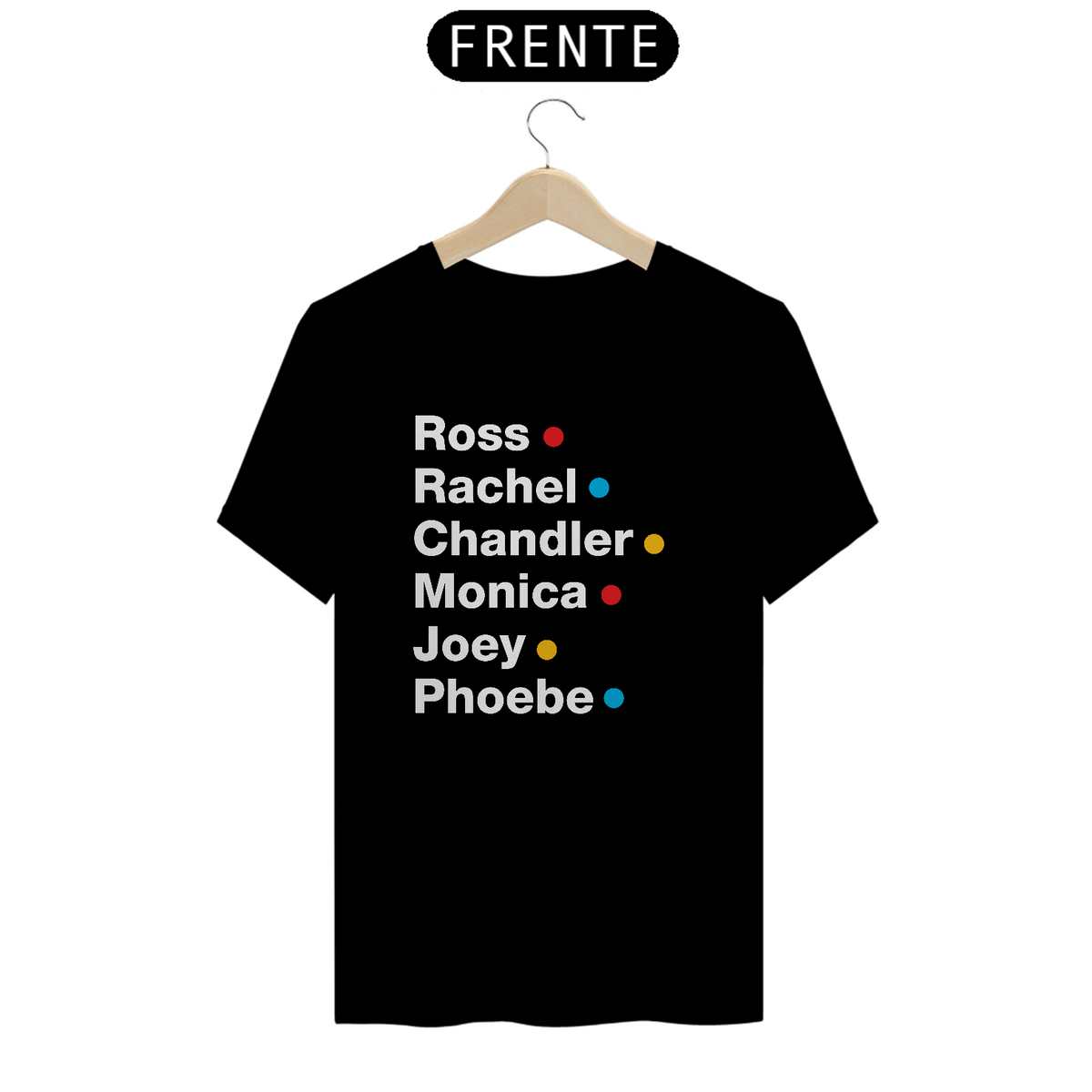 Nome do produto: camiseta friends - nomes - escura