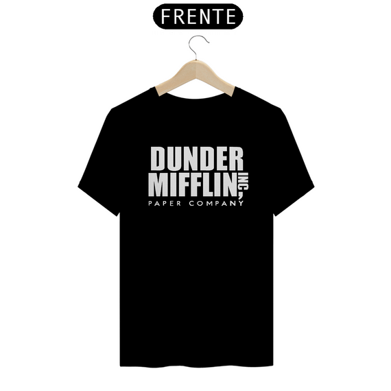 camiseta dunder mifflin - logo grande