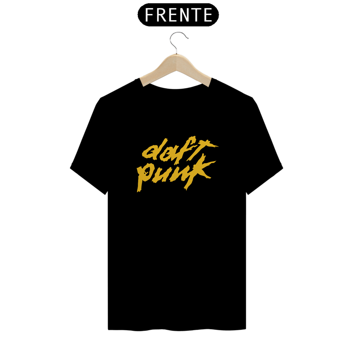 Nome do produto: camiseta daft punk classica - dourado