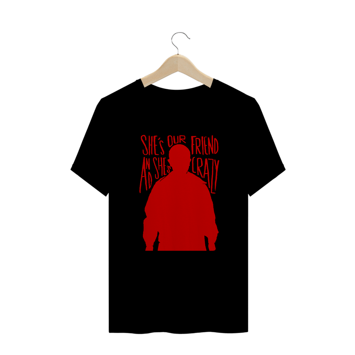 Nome do produto: camiseta stranger things - crazy (red)