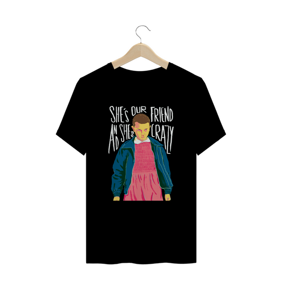 camiseta stranger things - crazy (colorido)