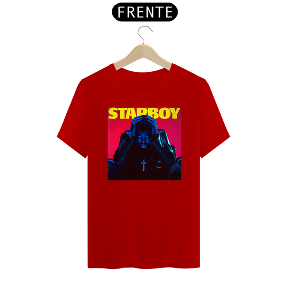 camiseta the weeknd - starboy - vermelha