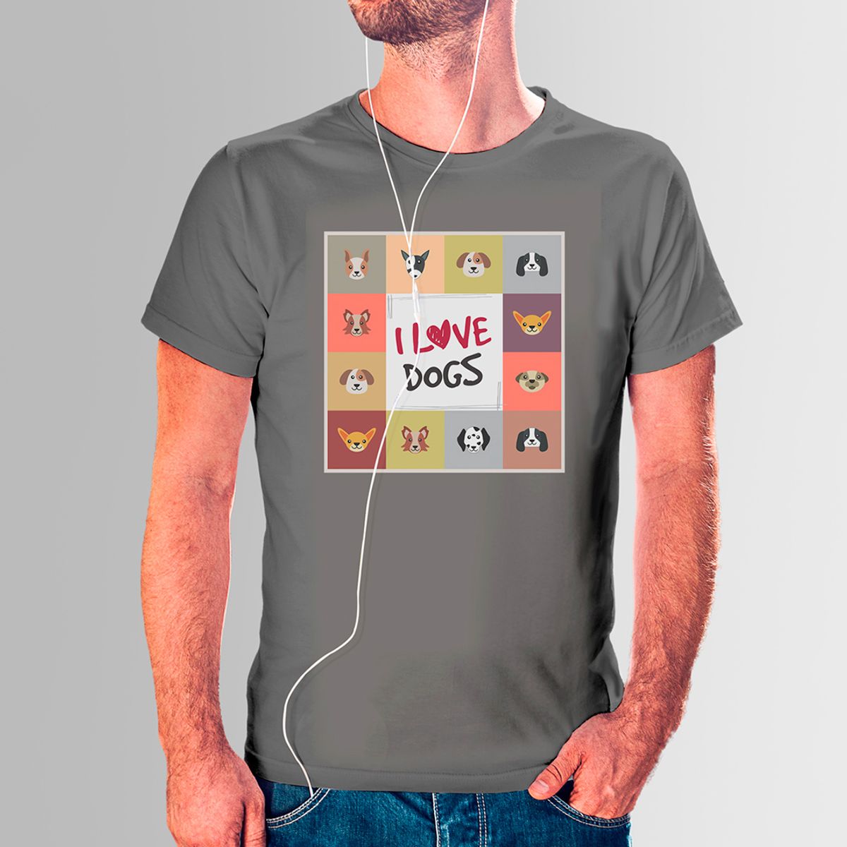 Nome do produto: CAMISETA LOVE DOGS COLORS