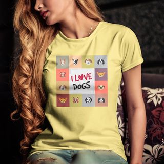 Nome do produtoCAMISETA LOVE DOGS COLORS