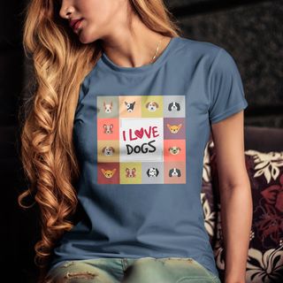 Nome do produtoCAMISETA LOVE DOGS COLORS