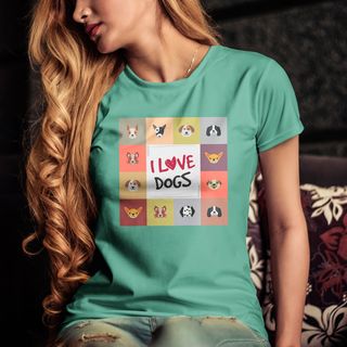 Nome do produtoCAMISETA LOVE DOGS COLORS