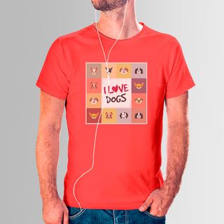 Nome do produtoCAMISETA LOVE DOGS COLORS