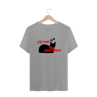 Nome do produtoT-Shirt Quality - I Love Pet - Cat Style 