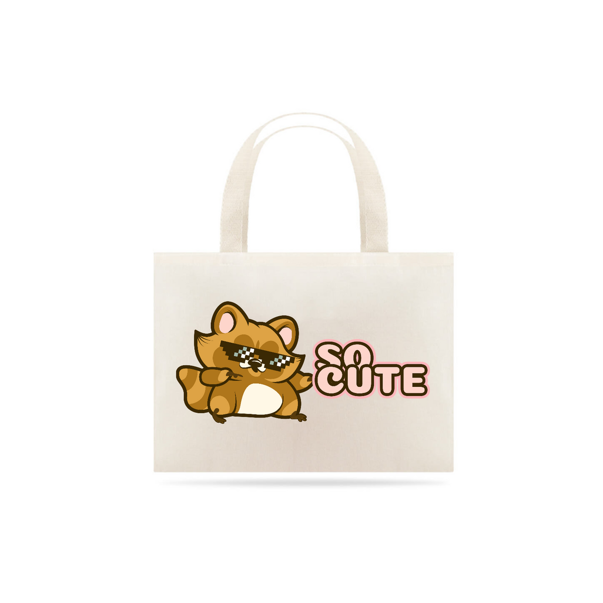 Nome do produto: Eco Bag Grande - So Cute - Raccoon